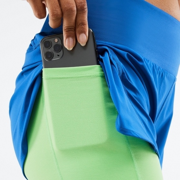 Fabletics Blue and Green Athletic Shorts - Picture 7 of 12